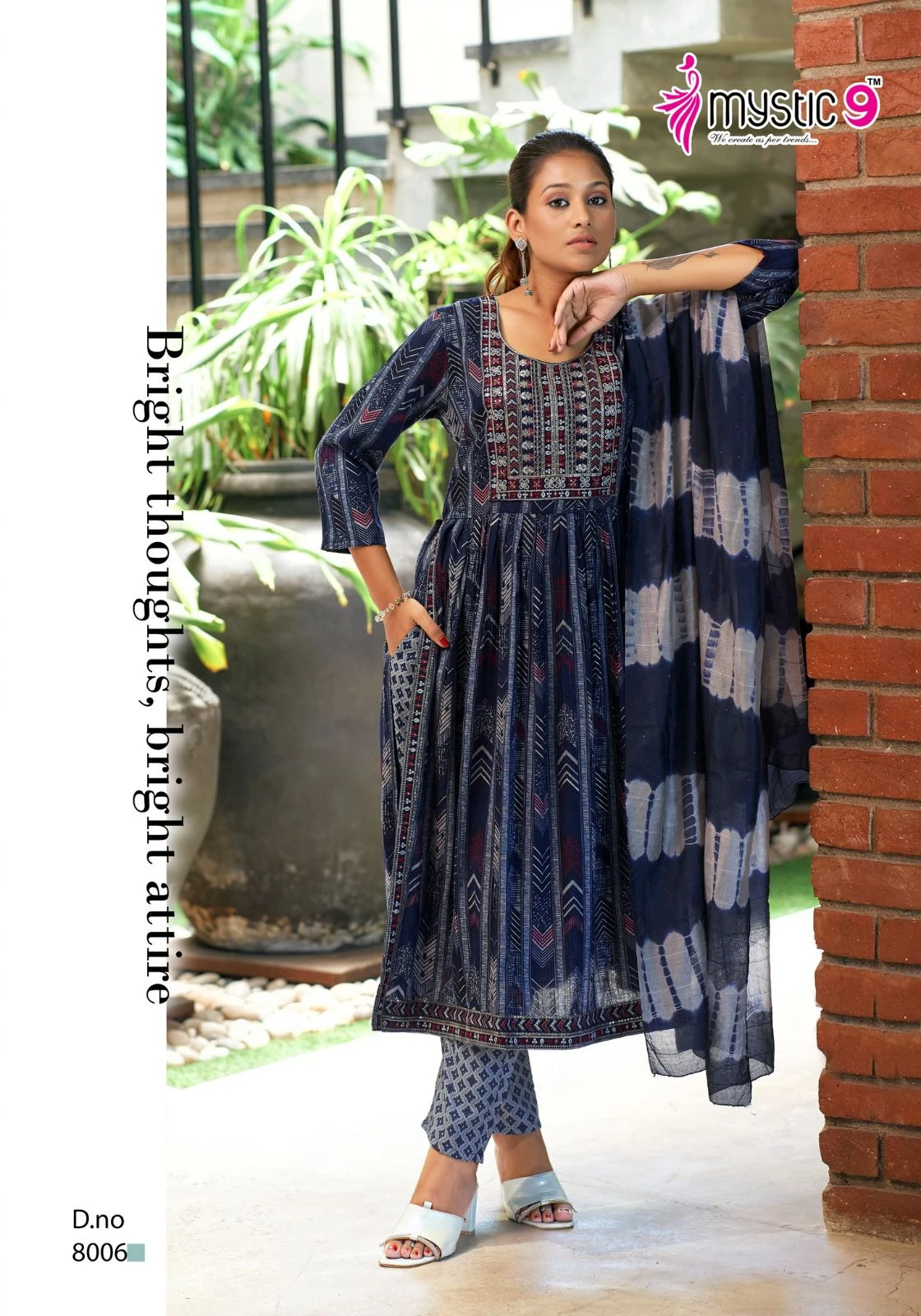 Mystic 9 Sara Vol 8 Rayon Capsule Foil Print Wholesale Readymade Salwar Suit Catalog — Wholesale Readymade Suit, MPA wholesale from Surat - Gallery Image 5